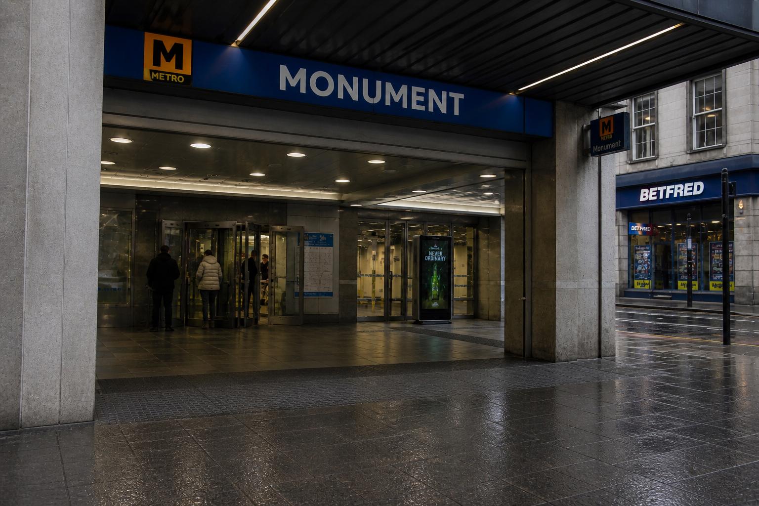 Man reports alleged antisemitic and homophobic attack at Monument Metro Station in Newcastle